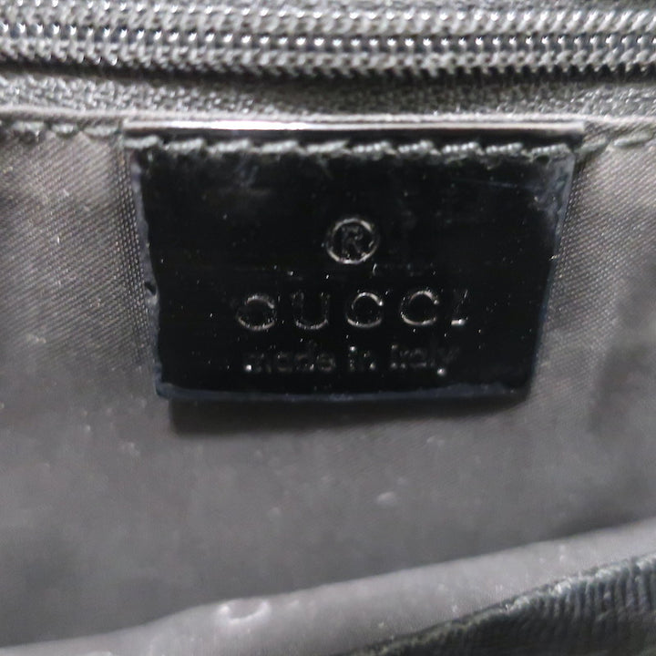 Vintage Gucci Medium Nylon Tote Black Patent Leather-Trimmed Shoulder Bag