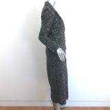 Isabel Marant Etoile Overton Double Breasted Coat Charcoal Boucle Tweed Size 36