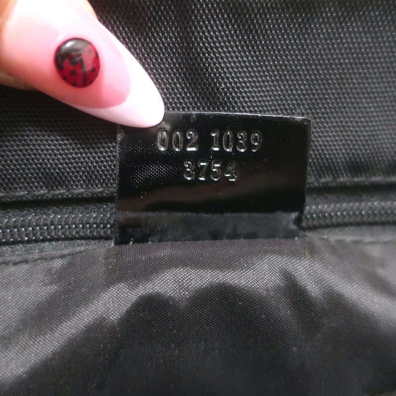 Vintage Gucci Medium Nylon Tote Black Patent Leather-Trimmed Shoulder Bag