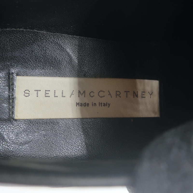 Stella McCartney Elyse Platform Lace-Up Shoes Black Faux Leather Size 37