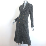 Isabel Marant Etoile Overton Double Breasted Coat Charcoal Boucle Tweed Size 36