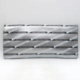 Balenciaga Losange Allover Logo Fold Over Shopper Tote Silver Leather Clutch