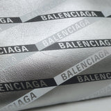 Balenciaga Losange Allover Logo Fold Over Shopper Tote Silver Leather Clutch