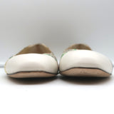 Jimmy Choo Watson Cap Toe Ballet Flats Snakeskin-Embossed Leather Size 38