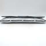 Balenciaga Losange Allover Logo Fold Over Shopper Tote Silver Leather Clutch