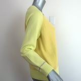 PS by Paul Smith Happy Cardigan Yellow Colorblock Cotton Knit Size Extra Small