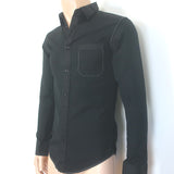 Dior Homme Contrast-Seam Shirt Black Cotton Size 37