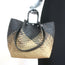 AllSaints Allington Straw Tote Black/Natural Extra Large Shoulder Bag
