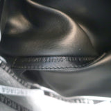Balenciaga Losange Allover Logo Fold Over Shopper Tote Silver Leather Clutch
