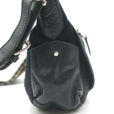 Isabel Marant Woven Strap Small Crossbody Flap Bag Black Raffia and Leather