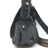 Isabel Marant Woven Strap Small Crossbody Flap Bag Black Raffia and Leather