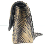 Chanel 2.55 Reissue 226 Double Flap Shoulder Bag Beige/Gray Snakeskin
