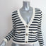 Ba&sh Cropped Cardigan Gamden Ecru/Navy Striped Cotton Knit Size 0