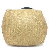 AllSaints Allington Straw Tote Black/Natural Extra Large Shoulder Bag