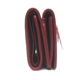 Balenciaga Neo Classic Mini Trifold Wallet Burgundy Grained Leather NEW