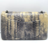Chanel 2.55 Reissue 226 Double Flap Shoulder Bag Beige/Gray Snakeskin