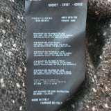 Prada Shearling-Trimmed Cardigan Charcoal Mohair-Blend Speckled Knit Size 42