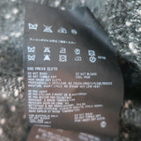 Prada Shearling-Trimmed Cardigan Charcoal Mohair-Blend Speckled Knit Size 42