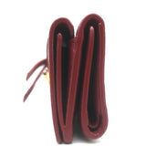 Balenciaga Neo Classic Mini Trifold Wallet Burgundy Grained Leather NEW