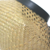 AllSaints Allington Straw Tote Black/Natural Extra Large Shoulder Bag