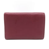 Balenciaga Neo Classic Mini Trifold Wallet Burgundy Grained Leather NEW
