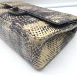 Chanel 2.55 Reissue 226 Double Flap Shoulder Bag Beige/Gray Snakeskin