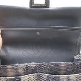 Chanel 2.55 Reissue 226 Double Flap Shoulder Bag Beige/Gray Snakeskin