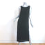 Max Mara Pianoforte Midi Dress Black Crepe Size 42 Sleeveless Side-Zip Tunic