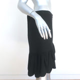 Balenciaga Ruffle Skirt Black Crepe Size 42