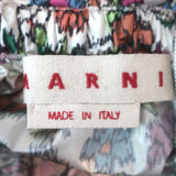 Marni Floral Print Pencil Skirt Cream/Multicolor Satin Size 40