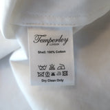 Temperley Lace-Trimmed Button Down Shirt White Cotton Size US 6 Short Sleeve Top