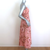 Zimmermann Rosa Midi Dress Pink Floral Print Linen Size 1