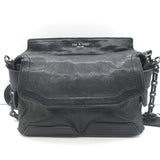 Rag & Bone Micro Pilot Chain Strap Crossbody Bag Black Leather