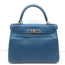 Hermes Kelly 28 Retourne Bleu Thalassa Epsom Leather Palladium Hardware 2015