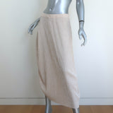 Jil Sander Gingham Midi Skirt Beige/White Gauze Size 36