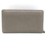 Balenciaga Metallic Edge Continental Zip Around Wallet Taupe Grained Leather