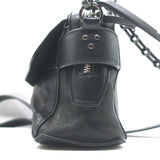 Rag & Bone Micro Pilot Chain Strap Crossbody Bag Black Leather