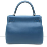 Hermes Kelly 28 Retourne Bleu Thalassa Epsom Leather Palladium Hardware 2015