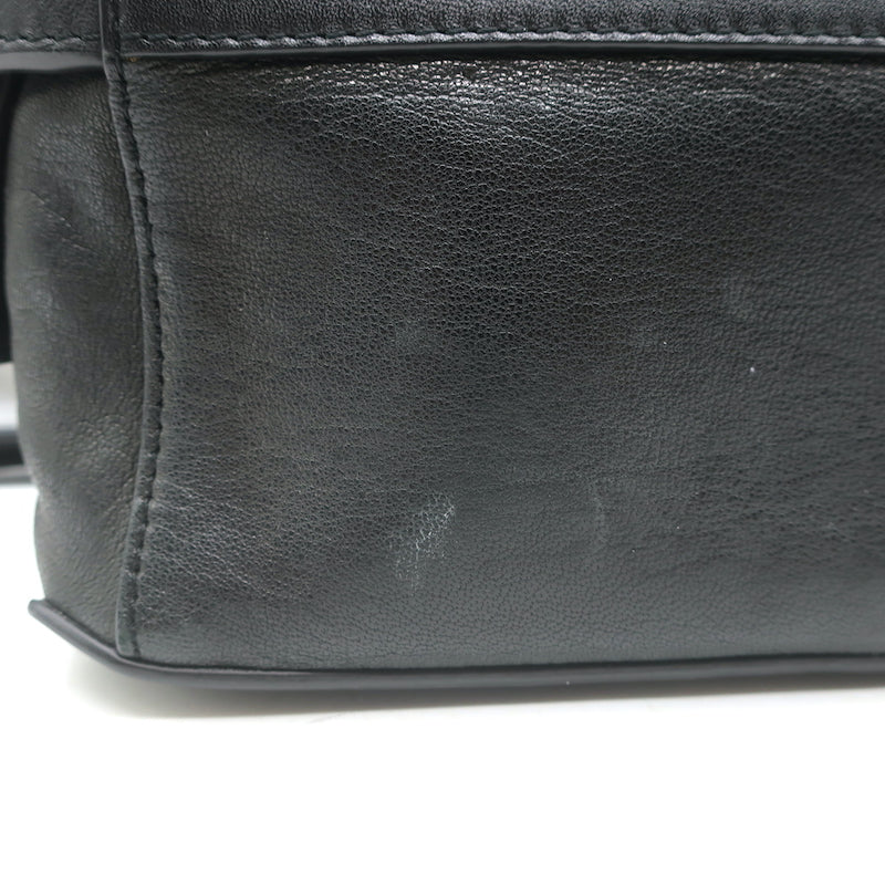 Rag &amp; Bone Micro Pilot Chain Strap Crossbody Bag Black Leather