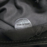 Chloe Braided Strap Front-Pocket Large Tote Black Leather-Trimmed Canvas