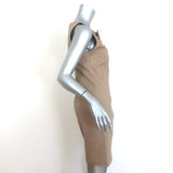 Moschino Cheap and Chic Cutout Bow Mini Dress Beige Stretch Cotton Size US 8