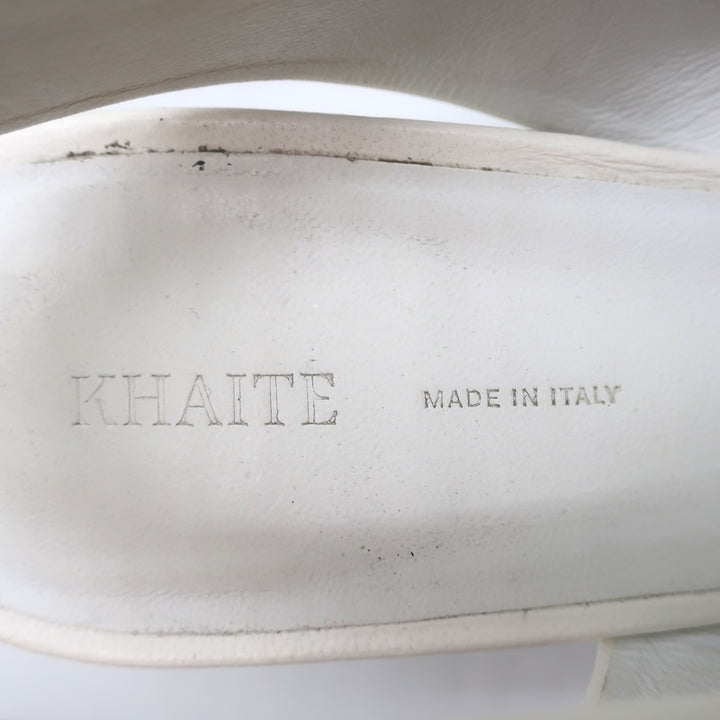 Khaite Water Slingback Pumps White Leather Size 39.5