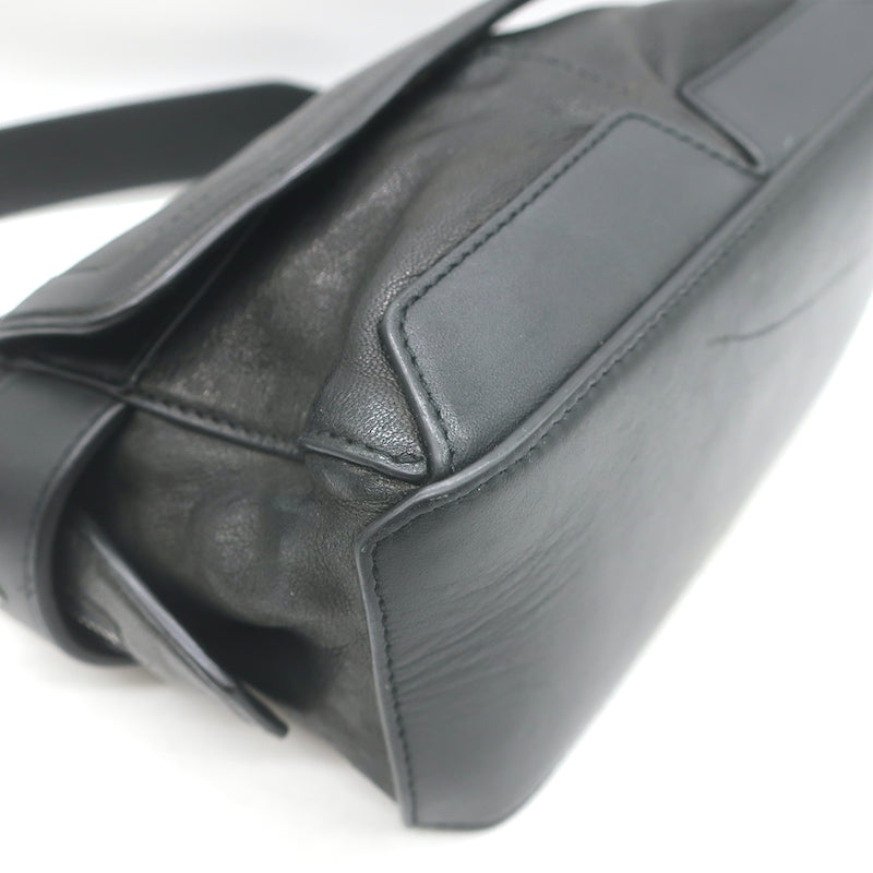 Rag &amp; Bone Micro Pilot Chain Strap Crossbody Bag Black Leather