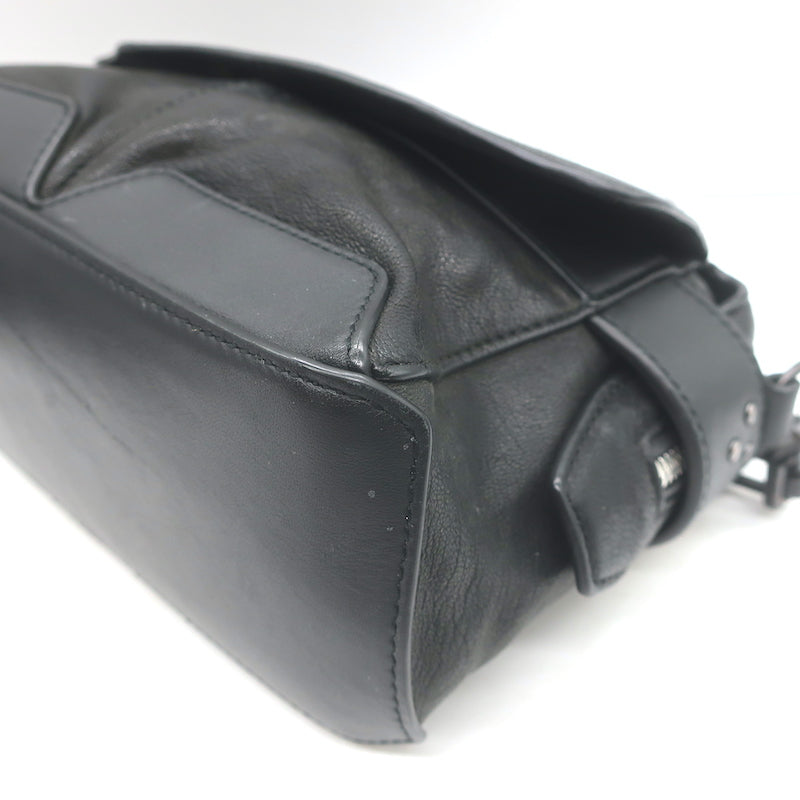 Rag &amp; Bone Micro Pilot Chain Strap Crossbody Bag Black Leather
