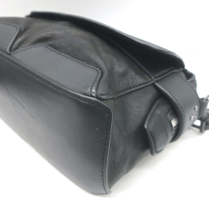 Rag &amp; Bone Micro Pilot Chain Strap Crossbody Bag Black Leather