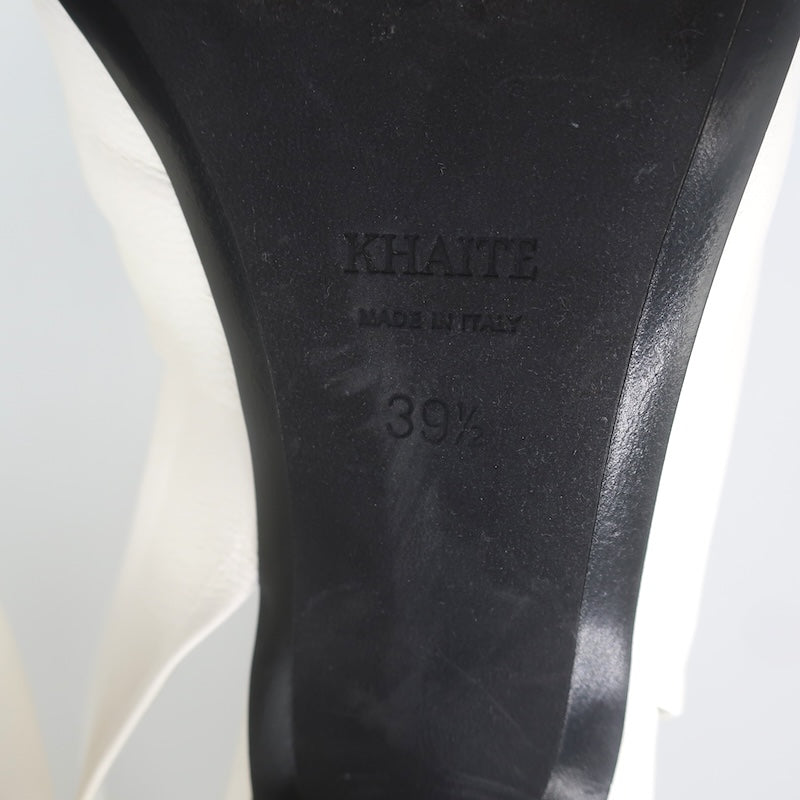 Khaite Water Slingback Pumps White Leather Size 39.5