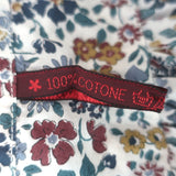 Daniela Gregis Long Sleeve Midi Dress White/Multi Floral Print Cotton One Size