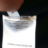 Balenciaga Button Front Blouse Black Crepe Size 40 Short Sleeve Top