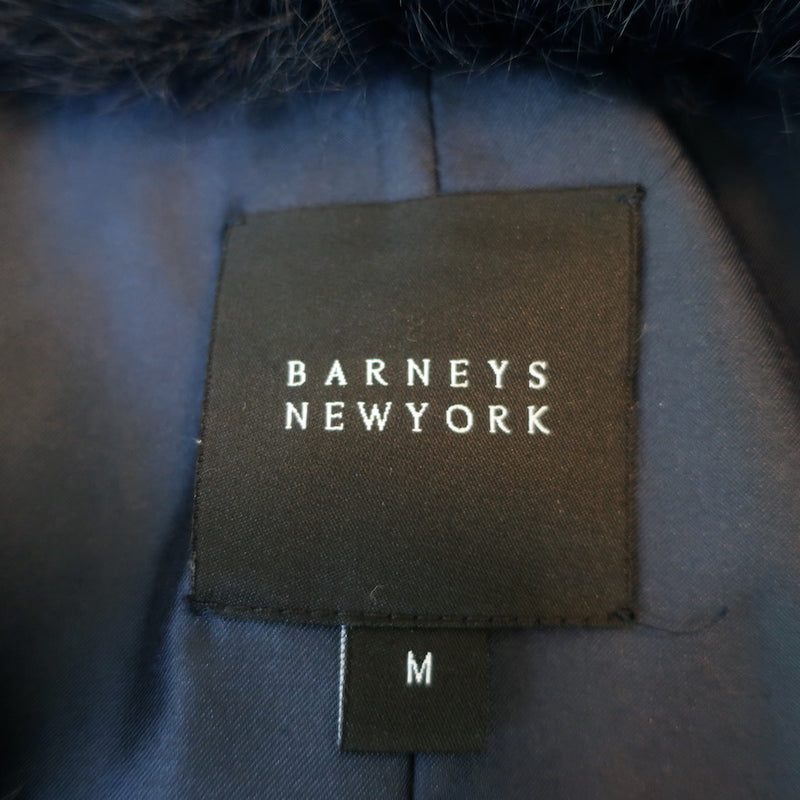 Barneys New York Rabbit Fur Short Sleeve Jacket Very Dark Navy Size Medium