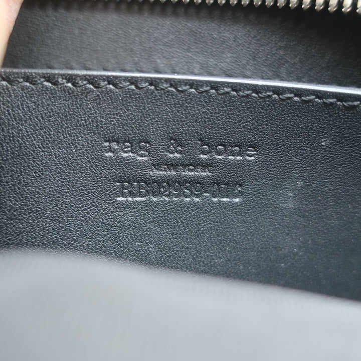 Rag &amp; Bone Micro Pilot Chain Strap Crossbody Bag Black Leather